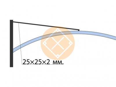 Консольная ферма без обрешетки с рамой 25×25×2 мм.