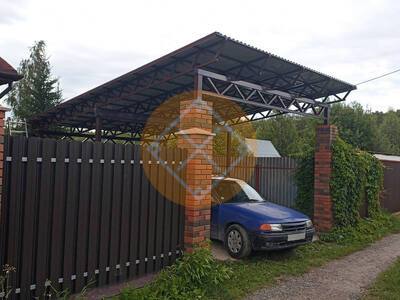 Односкатный навес с крышей из профнастила
