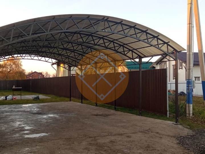 большой навес для пяти авто