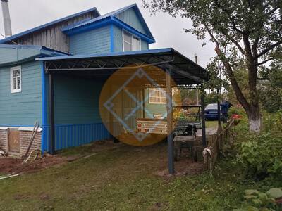 Односкатный навес для дачи