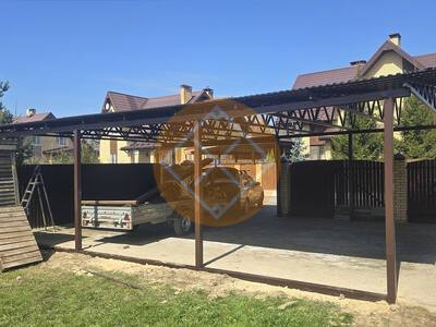 Навес из профлиста для нескольких авто