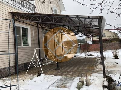 Навес с односкатной крышей из профлиста