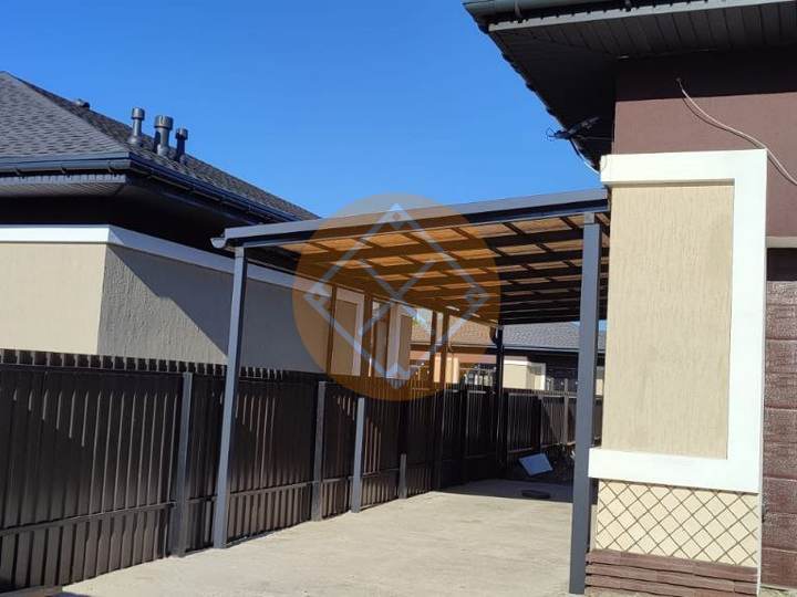 односкатный навес к дому