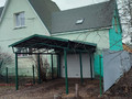 металлический двускатный навес из профлиста