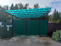 навес из поликарбоната зеленого цвета